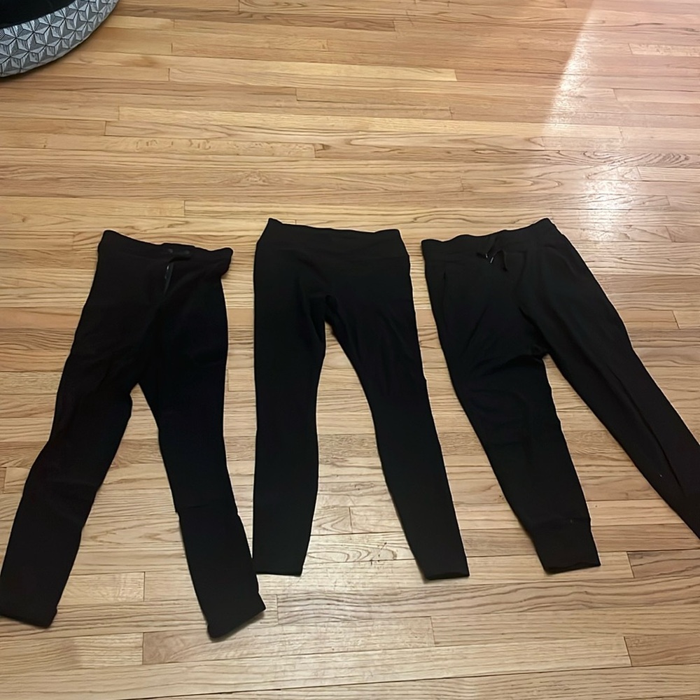 American Apparel, Pact, and Danskin- Lot of black pants in size M